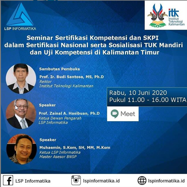 Verifikasi TUK Mandiri Institut Teknologi Kalimantan